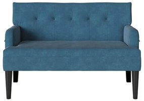 vidaXL Chesterfield Pad Kék 112 x 65,5 x 75 cm Bársony