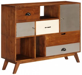 tömör akácfa tálalószekrény 115 x 35 x 86 cm