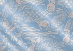 Flizelin fotótapéta Bézs-Kék Hullámok Inspiráció 300x210 +ragasztó