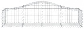 15 db íves horganyzott vas gabion kosár 200x50x40/60 cm