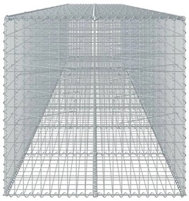 horganyzott vas gabion kosár fedéllel 900 x 100 x 100 cm