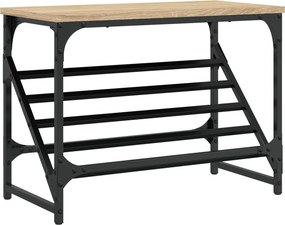 vidaXL sonoma tölgy színű szerelt fa cipőtartó 60x30x45 cm
