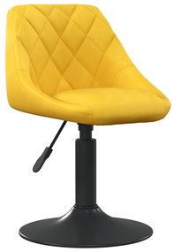 vidaXL mustársárga bársony étkezőszék