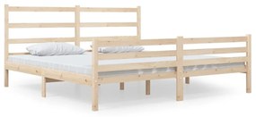 tömör fenyőfa ágykeret 140x190 cm