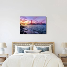 Kép a hídról napnyugtakor (90x60 cm)
