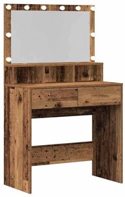 Öltözködőasztal fiókkal Régi fa 80 x 41 x 134,5 cm Faanyag