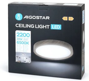 Aigostar - LED Mennyezeti lámpa LED/20W/230V 6500K átm. 33,7 cm