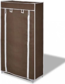 Szövet Cipősszekrény Fedeles 58 x 28 x 106 cm Barna