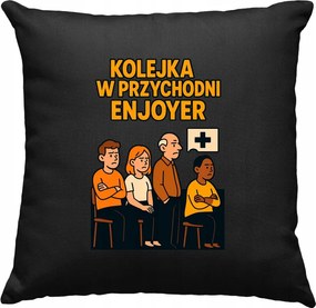 Kisvasút párna az Enjoyer rendelőben, fekete