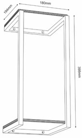 Fali virágcserép 40x18 cm