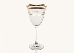 Borospohár 350ml (6 db)Dolce Vita Gold Ajándék Anyák napjára,Apák napjára