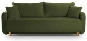 Zöld kinyitható tárolóhelyes kanapé 231 cm Elen – Micadoni