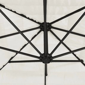 fehér kerti napernyő acél rúddal 388 x 388 x 248 cm