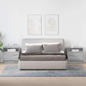 Éjjeliszekrények fiókos 2 db szürke sonoma 51 x 31 x 47 cm