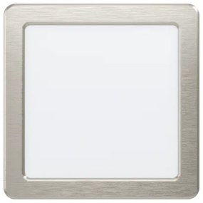 LED panel , 10.5W , süllyesztett , négyzet, természetes fehér , matt nikkel keret , EGLO , FUEVA 5 , 99184