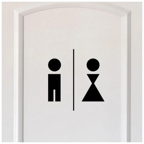 Man And Woman Restroom fekete matrica - Ambiance