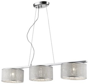 ITALUX P0173-03Y-CH QUARTZ Kristály Függesztett Lámpa Króm, Ezüst G9 IP20
