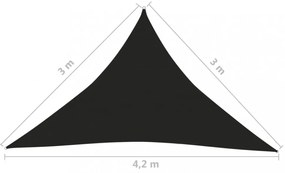 fekete HDPE napvitorla 160 g/m² 3 x 3 x 4,2 m
