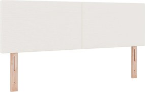 vidaXL LED ágytámla LED -es lámpákkal Krém 160 cm Poliészter