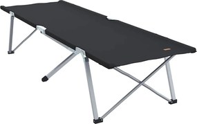 vidaXL Összecsukható Kemping Ágy Fekete 194 x 62,5 x 42,5 cm