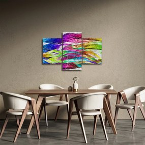 Kép - Téglafal színes lángokkal (90x60 cm)