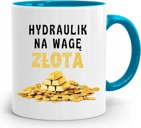 Kék Bögre Ajándék Vízvezeték Szerelőnek, fényképes nyomattal