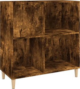 vidaXL füstös tölgy színű szerelt fa hanglemezszekrény 84,5x38x89 cm