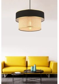 Függőlámpa kábellel ERO 1xE27/60W/230V fekete/bézs