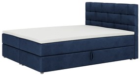 Franciaágy  Boxspring 180x200 cm Waller Comfort (sötétkék) (ágyráccsal és matraccal). 1056384
