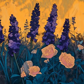 Poszter 80x80cm Aranykert