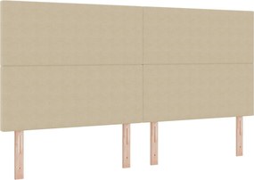 vidaXL LED ágytámla LED -es lámpákkal Szürke zöld 200 cm Poliészter