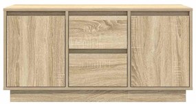 sonoma-tölgy színű TV-szekrény LED-lámpákkal 100x41x50 cm