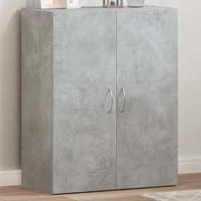 betonszürke szerelt fa irattartó szekrény 60 x 32 x 77,5 cm