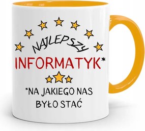 Sárga Bögre Programozó Informatika Legjobb Inf nyomtatott fotóval