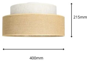 Mennyezeti lámpa BOHO 1xE27/60W/230V átm. 40 cm krémes/bézs