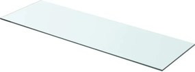 vidaXL 80x25 cm átlátszó panel üvegpolc