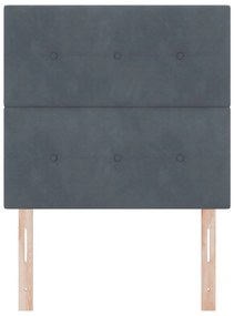 Fejtámla Gombos Teljesen Szürke 100 cm Bársony