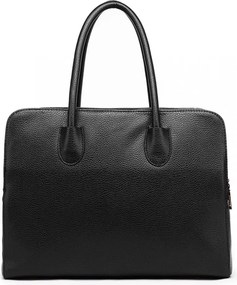 Fekete nagyméretű shopper táska medállal „Avery”