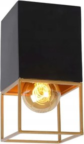 Mennyezeti spot lámpa fekete arany spot cső téglalap alakú 18 cm Lucide