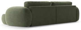 Zöld zsenília kinyitható-tárolóhelyes sarokkanapé Tonale – Cosmopolitan Design