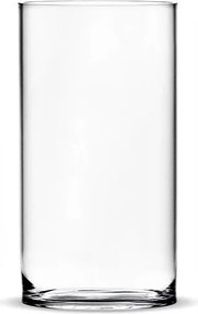 váza üveg henger gyertyatartó cső h20 d10