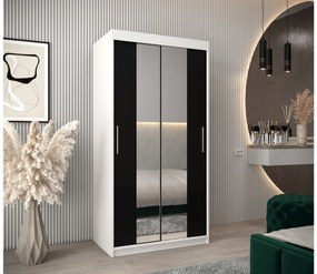 Ruhásszekrény 100 cm Toki 1 (matt fekete + matt fekete). 1064874