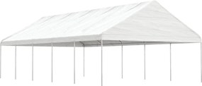 vidaXL fehér polietilén pavilon tetővel 11,15 x 5,88 x 3,75 m