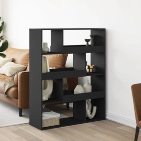 fekete szerelt fa könyvespolc 100 x 33 x 125,5 cm
