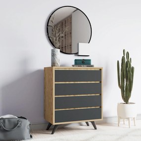 Komód Suvera - Oak, Anthracite