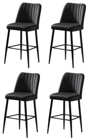 Vento Anthracite bárszék szett, 4 db, 4 db