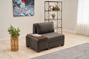 Egyzemélyes kanapéágy- Perenna Linen Balos - Antracit