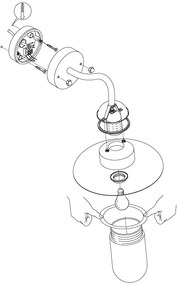 EGLO 88489 - MILTON kültéri fali lámpa 1xE27/60W horganyzott acél