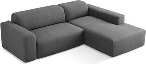 Szürke sarokkanapé (jobb oldali-heverő résszel) Keli – Makamii