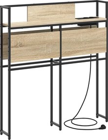 vidaXL Tároló fejtámla polcokkal tárolóval sonoma tölgy 100 cm Faanyag